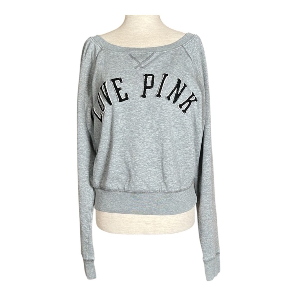 Rare Vintage “Love Pink” Campus Pullover Sweatshirt with Letterman Style…